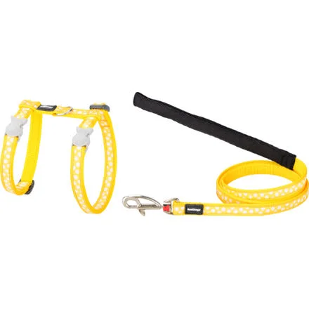 Postroj RD s vodítkem-kočka- White Spots on Yellow