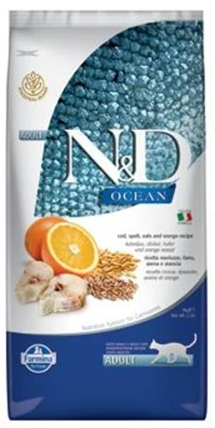 N&D OCEAN CAT LG Adult Codfish & Orange  10 kg
