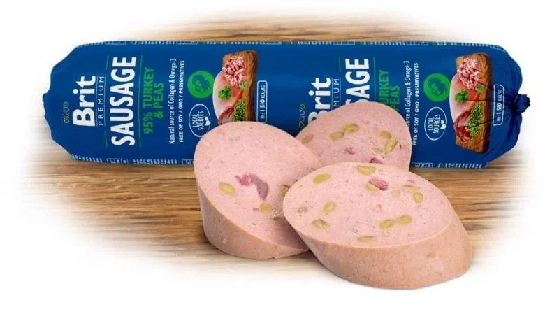 Brit Sausage Turkey & Pea New 800 g