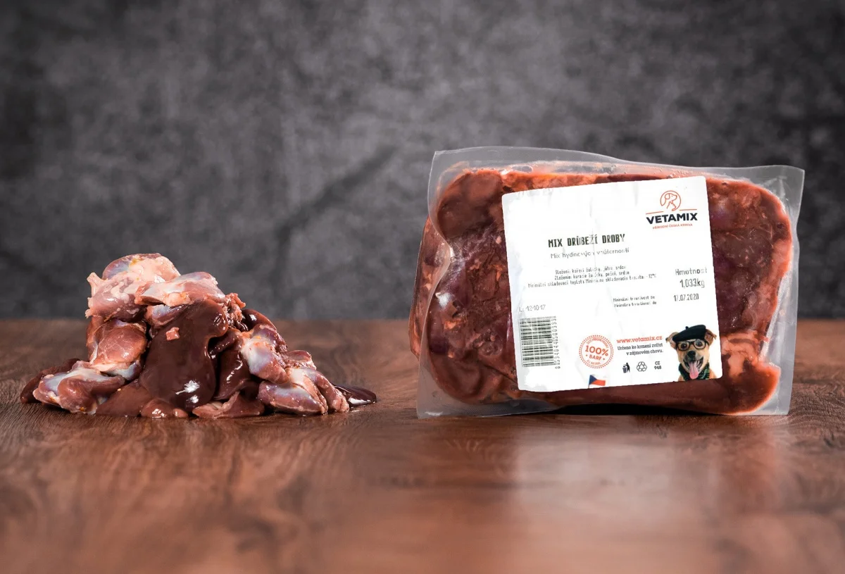 Mix drůbeží droby 1 kg