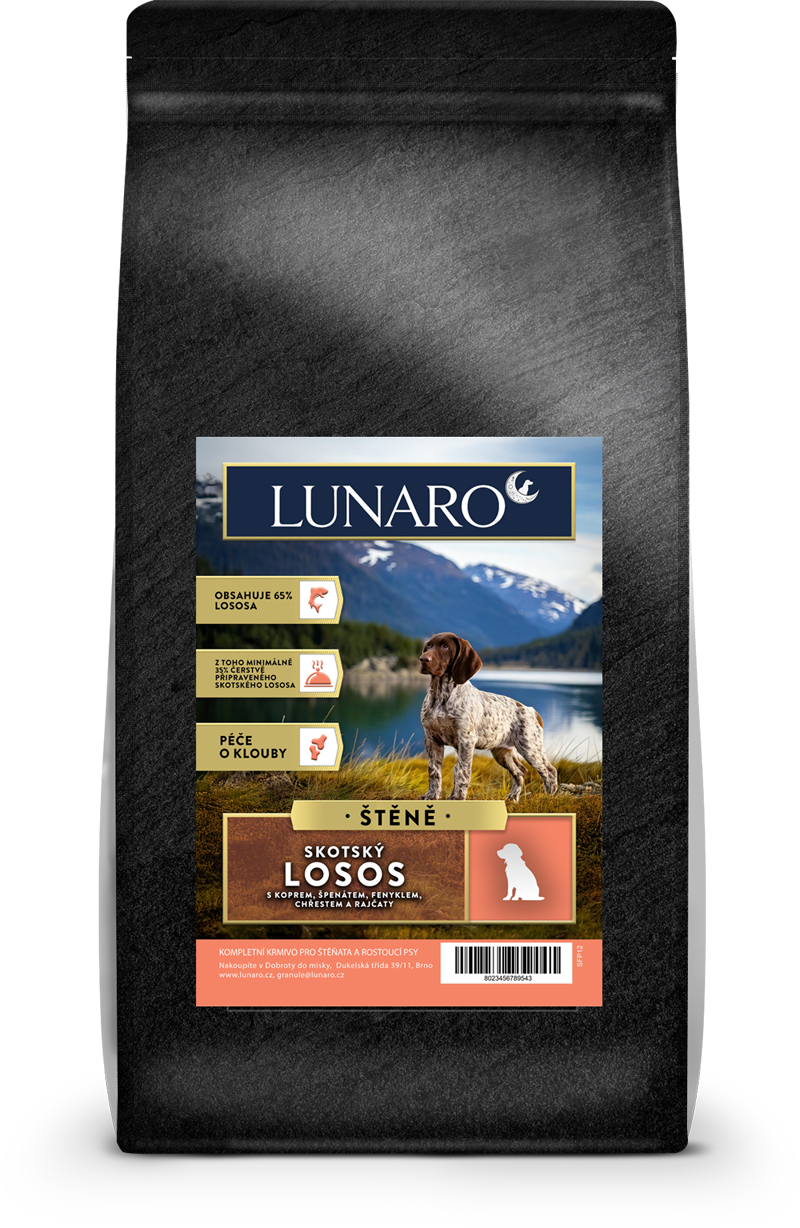 Lunaro Scotish River Puppy 12kg - Losos s batáty