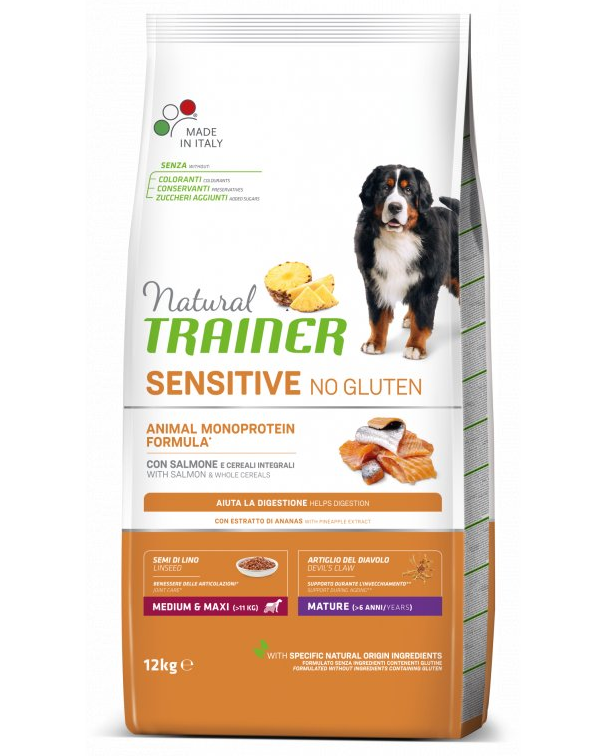 TRAINER Natural SENSITIVE No gluten Maturity M/M losos 12kg