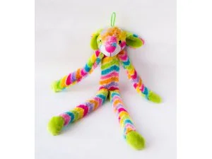 HRAČKY SALAČ Králík dlouhán duhový - pískací 48cm