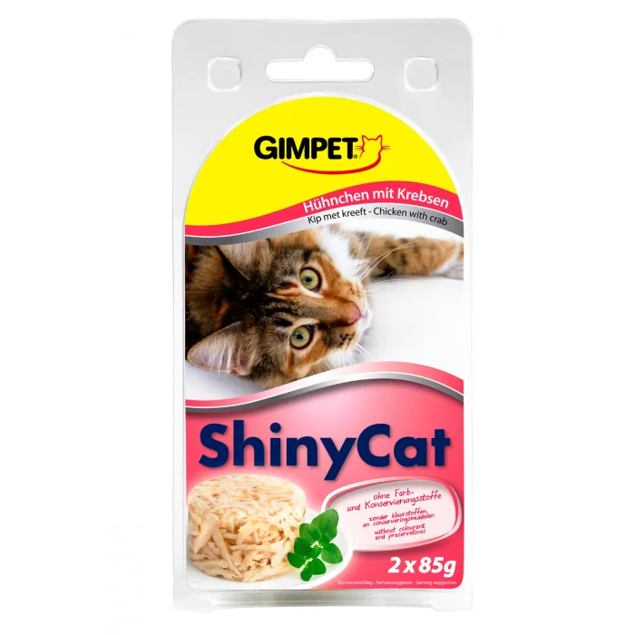 Gimpet ShinyCat kuře & krab 2x70g (16x)