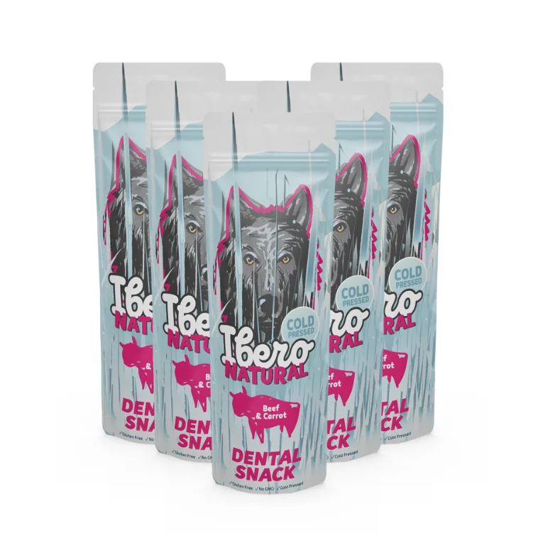 Ibero Cold Pressed Dental Snack Hovězí/Mrkev - 5x S/M (3ks)