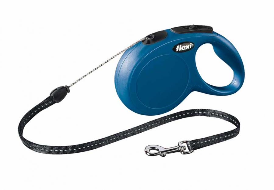 Vodítko FLEXI Classic NEW lanko 8 m/ 12 kg modrá