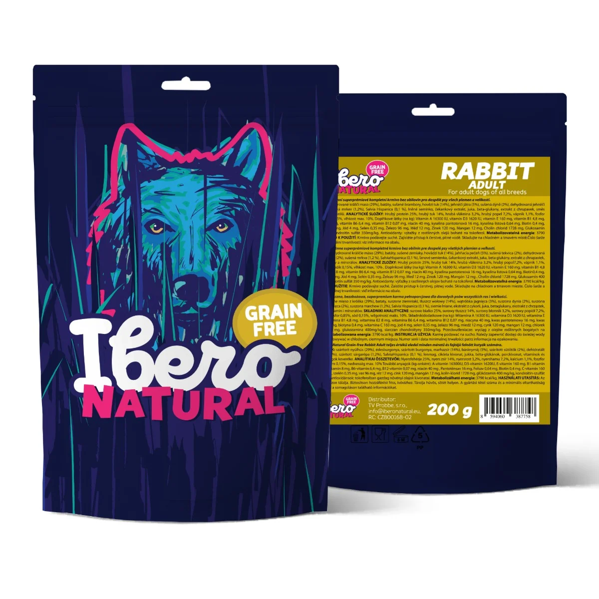 Vzorek - Ibero Natural Grain-free Rabbit Adult - 200g