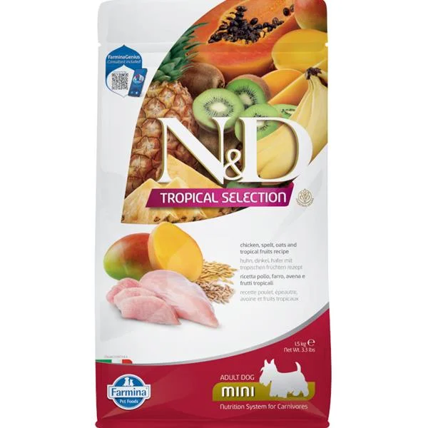 N&D TROPICAL SELECTION DOG Adult Mini Chicken 1,5kg