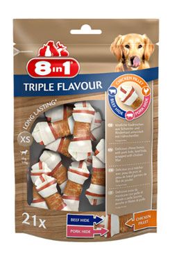 Kosti žvýkací 8in1 Triple Flavour XS 21 ks