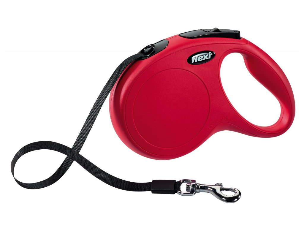 Vodítko FLEXI Classic NEW pásek 5 m/ 25 kg červená