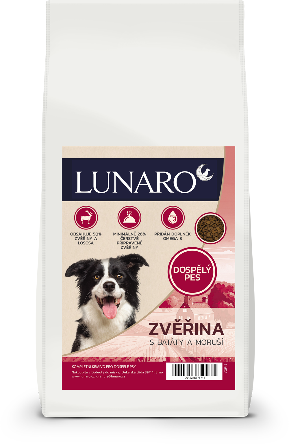 Lunaro Hubert's Gift Adult 12kg - Zvěřina s batáty