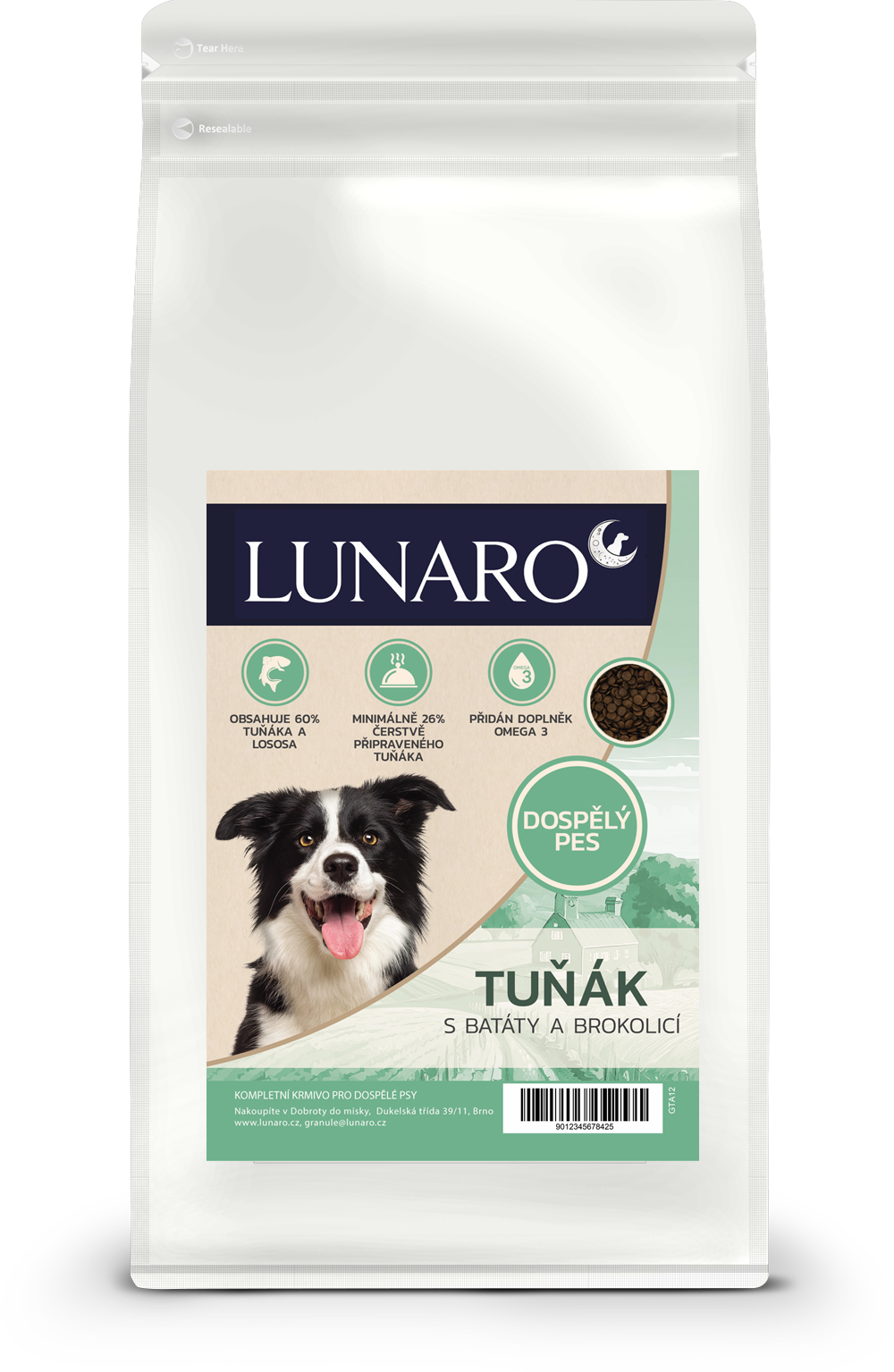 Lunaro Ocean Fish Adult 2kg - Tuňák s batáty