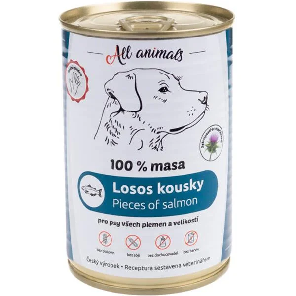 All Animals DOG losos kousky 400g