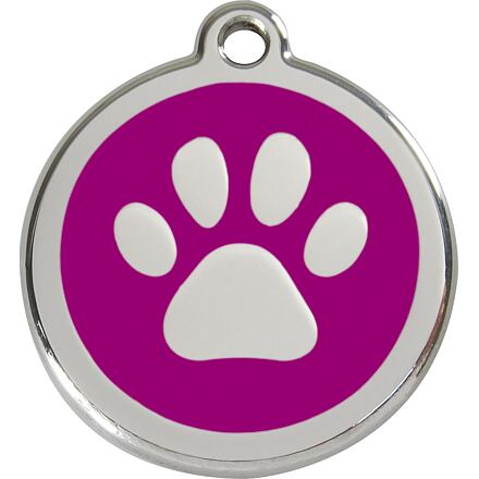 Známka Red Dingo - Tlapka - Fialová velikost známky S - 20 mm