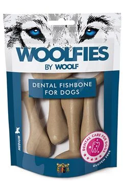 Pochoutka dentální Woolfies Dental Fishbone  200g