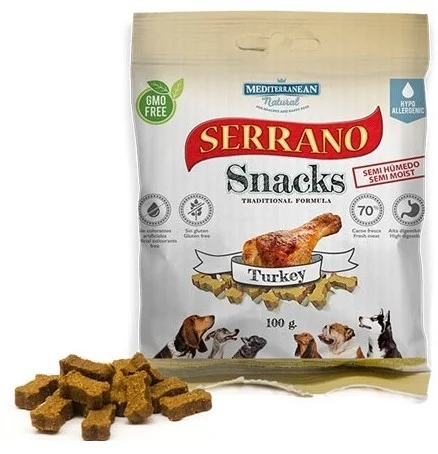 Serrano Snack Meditky krůtí - tréninkové kostičky 85g