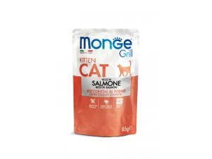 MONGE GRILL Cat KITTEN Kapsička losos 85g/28bal