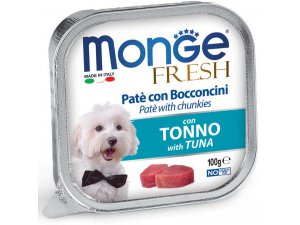 MONGE FRESH - paštika a kousky s tuňákem  pro psy 100g