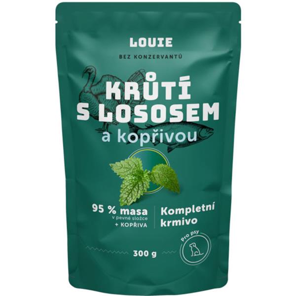 Louie Kompletní krmivo krůtí s lososem a kopřivou pro psy