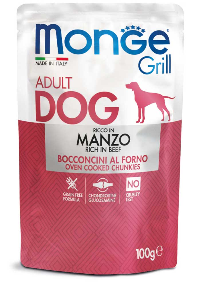 MONGE GRILL kapsička s hovězím masem pro psy 100 g