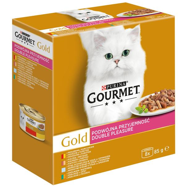 Gourmet Gold multipack - směs dušených a grilovaných masových kousků 48x85g