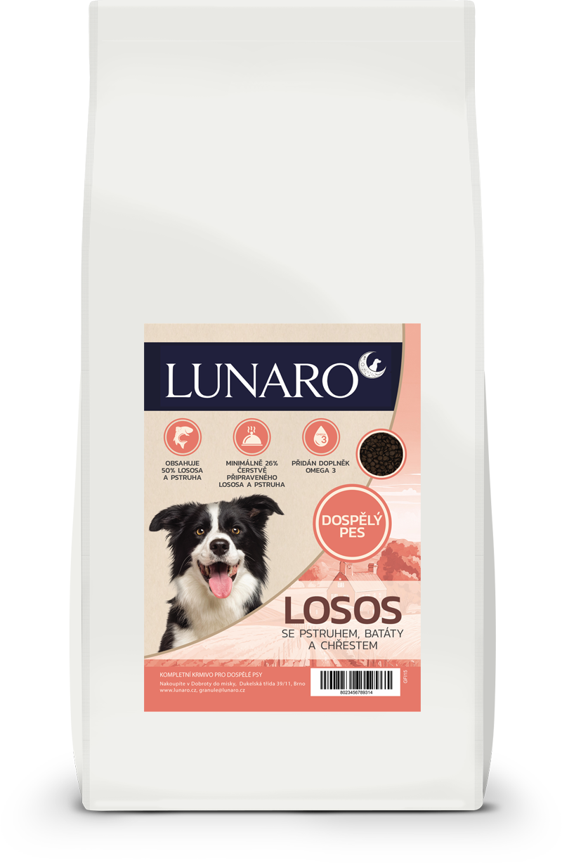 Lunaro Deep Blue 12kg - losos, pstruh s batáty