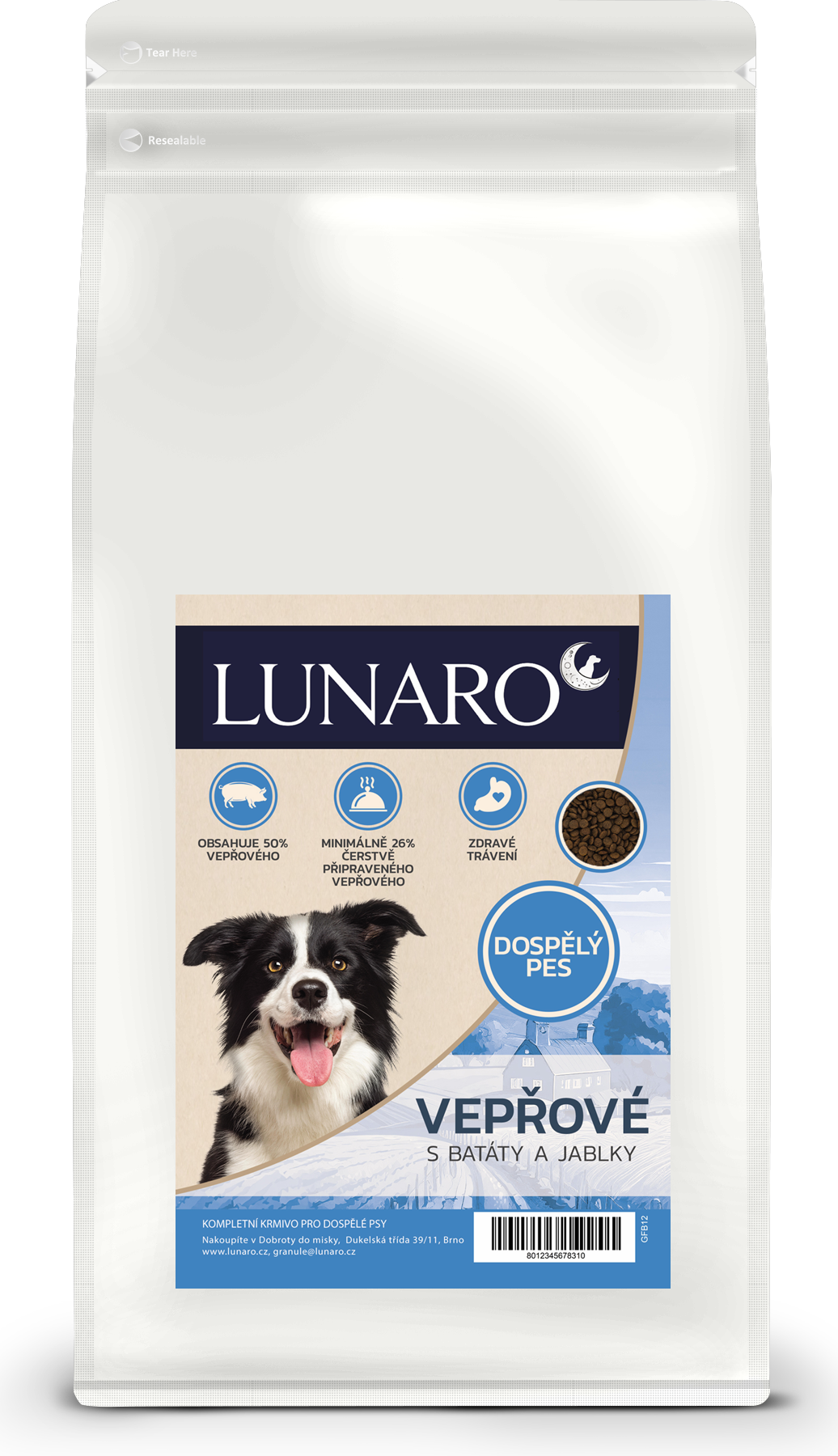 Lunaro Petit Pork Adult 2kg - vepřové s batáty