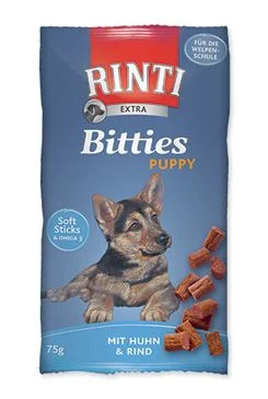 Pochoutka RINTI Extra Bitties Puppy kuře + hovězí 75 g