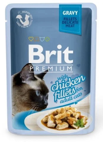 Kapsička BRIT Premium Cat Delicate Fillets in Gravy with Chicken 85g