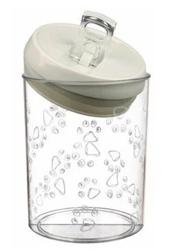 Plastový zásobník na krmivo a pamlsky 1,5l/12x17,5cm transpa 1 ks