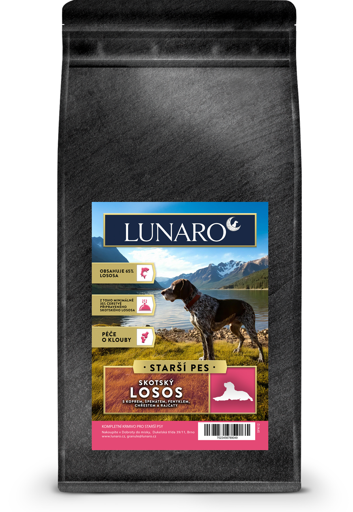 Lunaro Scotish River Senior 2kg - Losos s batáty