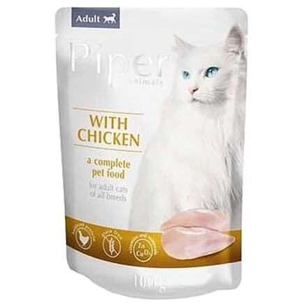 PIPER CAT kapsička pro kočky, kuřecí  100g