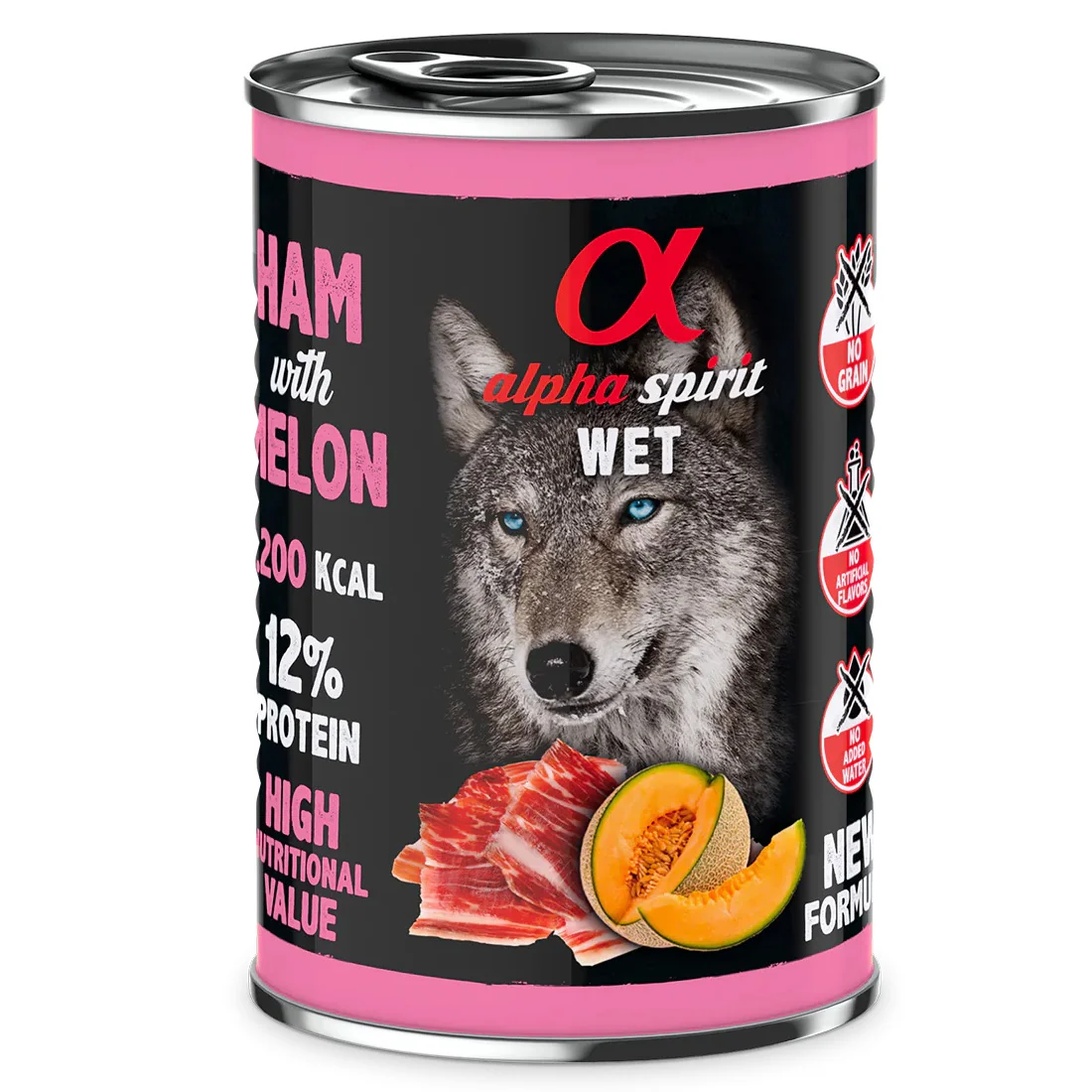 Alpha Spirit AS WET Food Ham with melon 400g