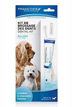 Francodex Dental Kit zubní pasta 70g+kartáček pes 1 ks