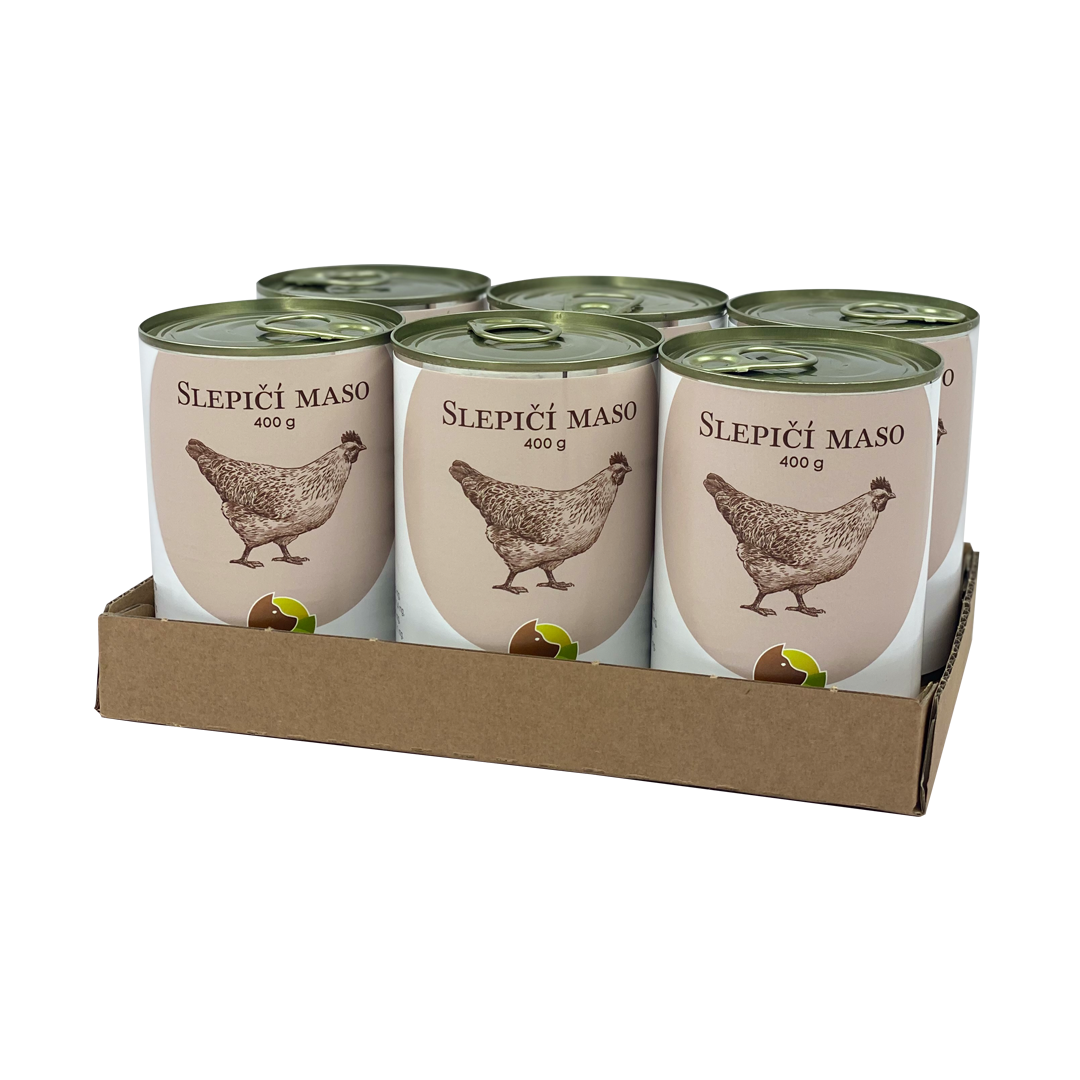 Bohemia Pet Food SIX PACK BOHEMIA Slepičí maso ve vlastní šťávě 400g