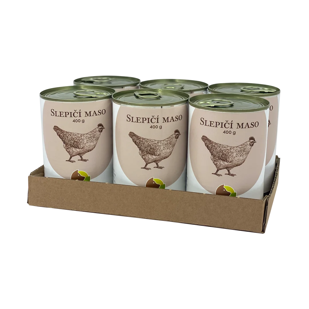 Bohemia Pet Food SIX PACK BOHEMIA Slepičí maso ve vlastní šťávě 400g