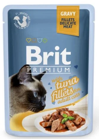 Kapsička BRIT Premium Cat Delicate Fillets in Gravy with Tuna 85g