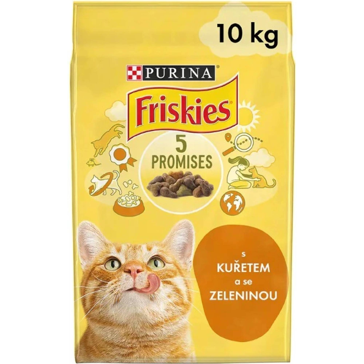 Friskies cat dry - kuře, zelenina 4 kg 10 kg