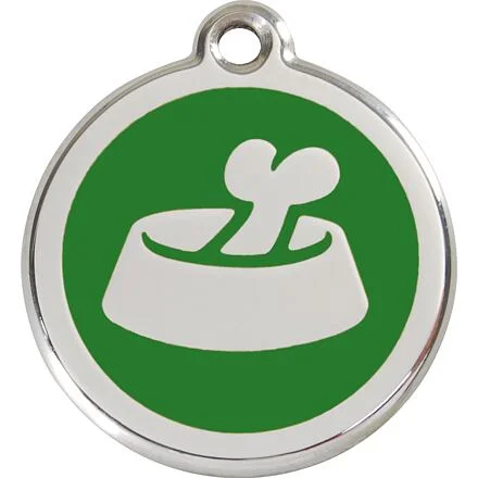 Známka Red Dingo - Miska - Zelená velikost známky L - 37 mm