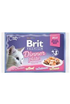 Kapsičky BRIT Premium Cat Delicate Fillets in Jelly Dinner Plate 340g