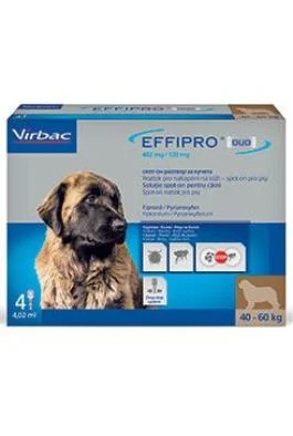 EFFIPRO DUO 402/120 mg spot-on pro psy XL (40-60 kg) 4,02 ml 4 pipety