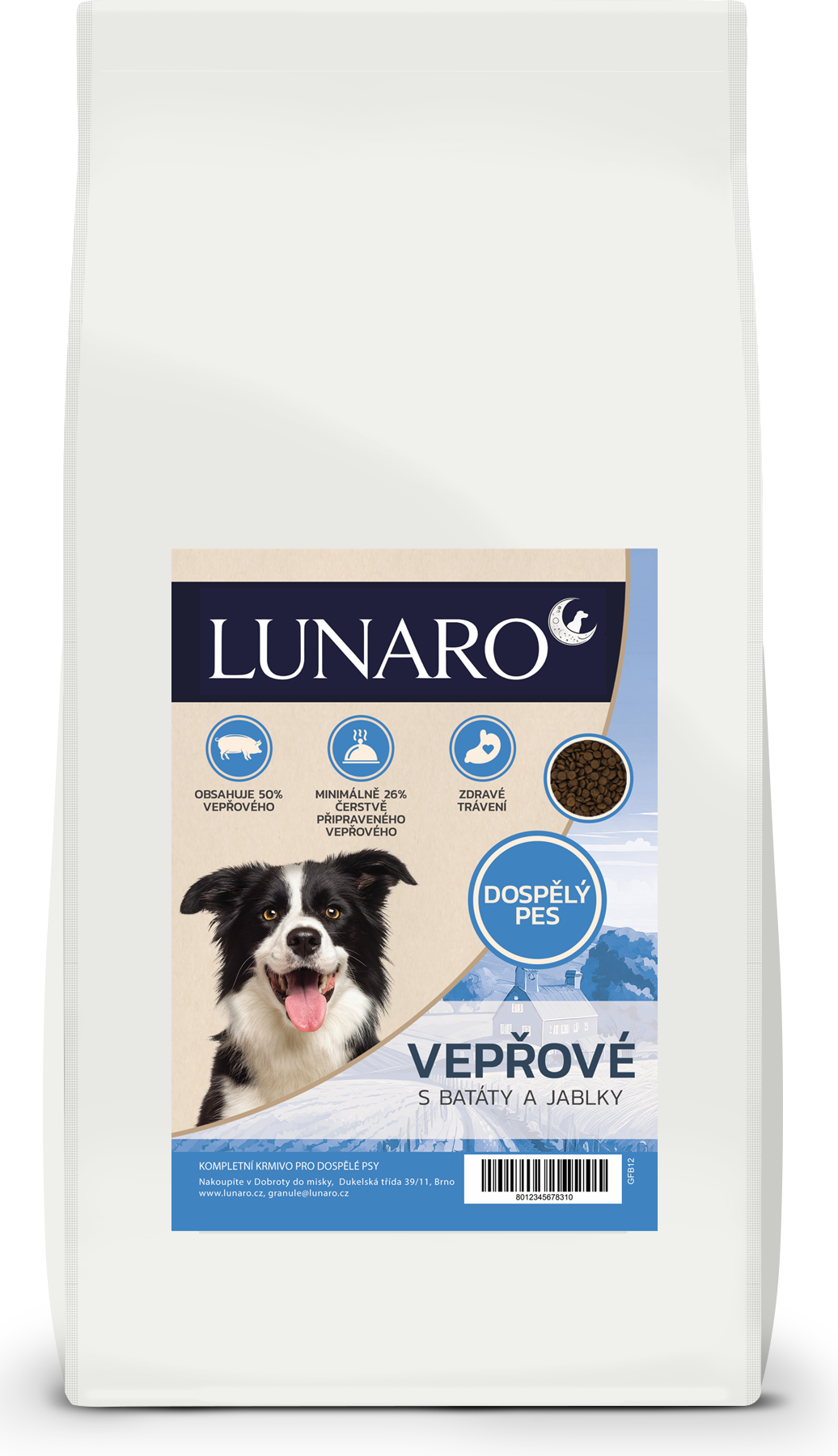 Lunaro Petit Porc Adult 12kg - vepřové s batáty