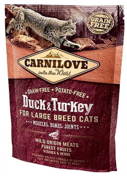 CARNILOVE Duck and Turkey Large Breed Cats Muscles, Bones, Joints 400 g