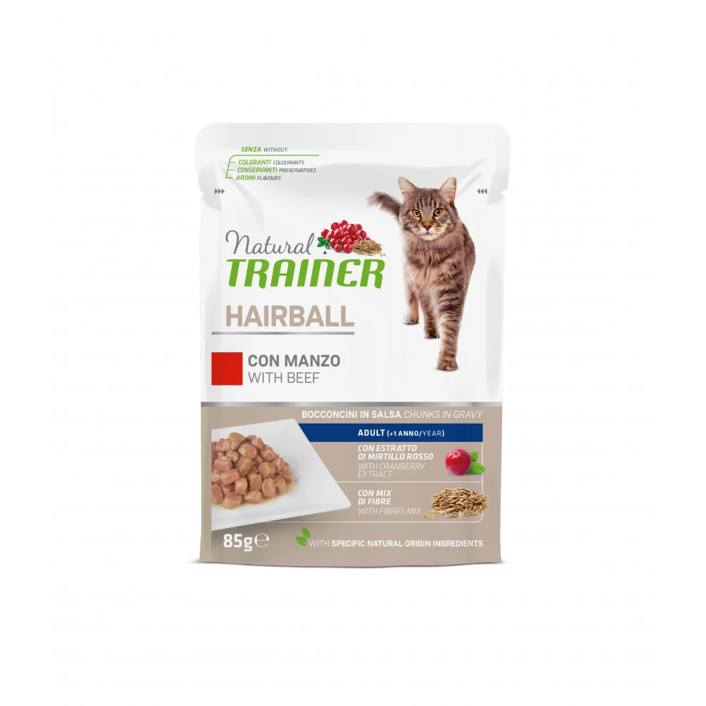Natural Trainer Kaps. Trainer Natural CAT SP. HAIRBALL hovezi 85g