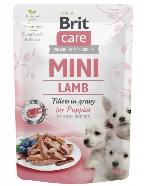 Brit Care Dog Mini Puppy Lamb fillets in gravy 85 g