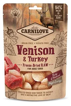 Carnilove Raw Freeze-Dried Snacks Venison&Turkey 60 g