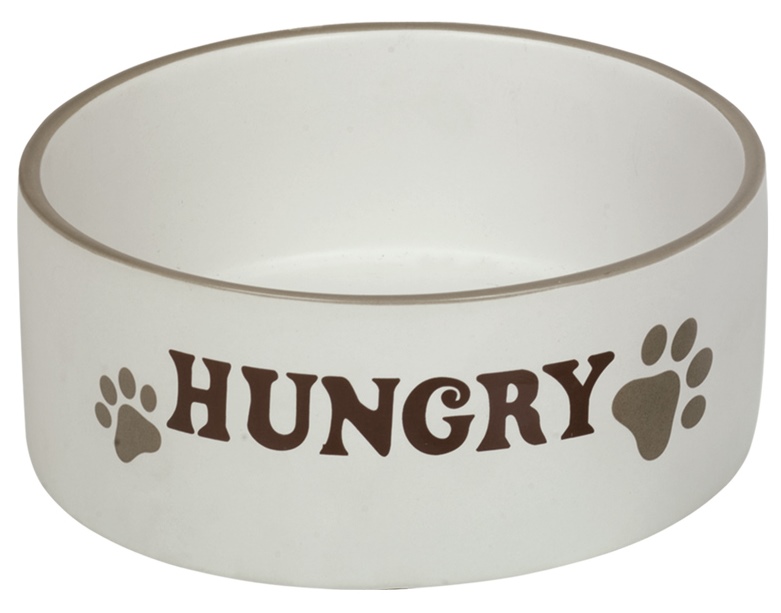 Nobby HUNGRY keramická matná miska krémová 18x7cm