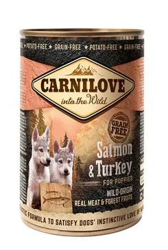 Konzerva CARNILOVE Puppy Wild Meat Salmon & Turkey 400 g