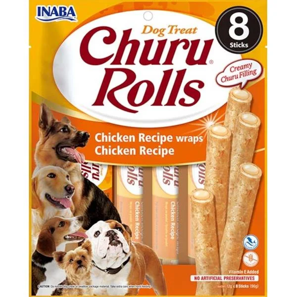Churu Dog Rolls Chicken wraps Chicken 8x12g