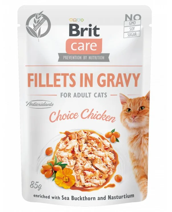 Brit Care Cat Fillets in Gravy Choice Chicken 85 g
